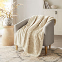 Zuri - Oversized Heated Throw - Ivory Texture