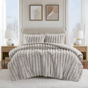 Jasmine - King Ultrasoft Ribbed Comforter Set - Light Gray