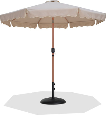 Amalfi - Patio Umbrella - Black Base / Light Brown Pole