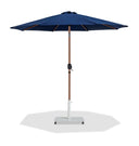 Fiji - Aluminum Patio Umbrella With Square White And Teak Base