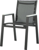 Nizuc - Outdoor Patio Dining Arm Chair With Gray Frame (Set of 2) - Meridian Furniture - Chair Sets- Elite Enclave Home
