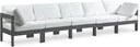 Nizuc - Outdoor Patio 5 Seat Modular Sofa With Gray Frame - Meridian Furniture - Stationary Sectionals- Elite Enclave Home