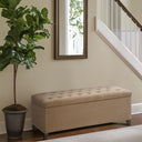 Shandra - Tufted Top Storage Bench - Sand