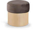 Nimes - Ottoman / Stool With Natural Base - Meridian Furniture - Stool Ottomans - Elite Enclave Home