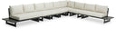 Maldives - 7 Piece Water Resistant Outdoor Patio Modular Sectional With Gray Base