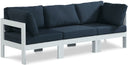 Nizuc - Outdoor Patio 3 Seat Modular Sofa With White Frame - Meridian Furniture - Stationary Sectionals- Elite Enclave Home