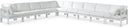 Nizuc - Outdoor Patio 10 Piece Modular Sectional With White Frame - Meridian Furniture - Stationary Sectionals- Elite Enclave Home