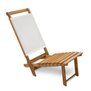 Wood Solid Wood Outdoor Deck Chair - Brown And Natural