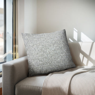 Zoe - Solid Square Pillow - Navy / Beige