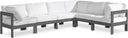 Nizuc - Outdoor Patio 6 Piece Modular Sectional With Gray Frame - Meridian Furniture - Stationary Sectionals- Elite Enclave Home