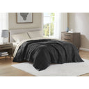 Windom - King Lightweight Down Alternative Blanket With Satin Trim - Black