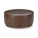 Clair - Leather Round Table - Classic Home - Coffee Tables- Elite Enclave Home