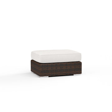 Montecito - Ottoman, With Self Welt - Canvas Flax / Dark Brown