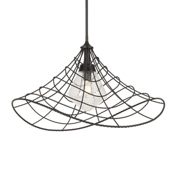 Whirlwind - 1 Light Indoor-Outdoor Pendant - Dark Bronze