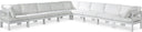 Nizuc - Outdoor Patio 9 Piece Modular Sectional With White Frame - Meridian Furniture - Stationary Sectionals- Elite Enclave Home
