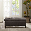 Shandra II - Tufted Top Storage Bench - Charcoal