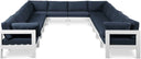 Nizuc - Outdoor Patio 12 Piece Modular Sectional With White Frame - Meridian Furniture - Stationary Sectionals- Elite Enclave Home
