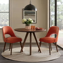 Nola - Dining Side Chair (Set of 2) - Orange / Dark Brown