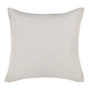 Danica - Euro Sham - White - Bone - Classic Home - Quilts & Shams- Elite Enclave Home