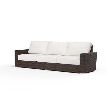 Montecito - Sofa, With Self Welt - Canvas Flax / Dark Brown