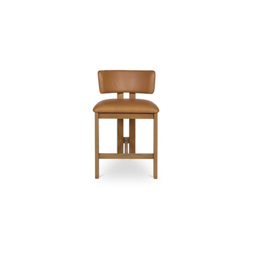 Morel - Leather Counter Stool - Brown
