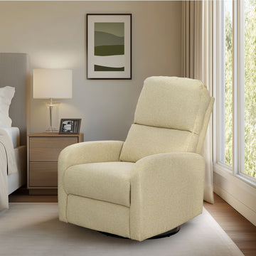 Dakota - Power Recliner 3-In-1 With Swivel, Glider, USB Ports - Beige