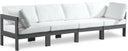 Nizuc - Outdoor Patio 4 Seat Modular Sofa With Gray Frame - Meridian Furniture - Stationary Sectionals- Elite Enclave Home