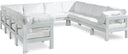 Nizuc - Outdoor Patio 10 Piece Modular Sectional With White Frame - Meridian Furniture - Stationary Sectionals- Elite Enclave Home