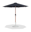 Fiji - Aluminum Patio Umbrella With Round White And Teak Base
