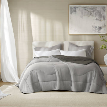 King/California King Reversible Tencel Comforter Blanket - Gray