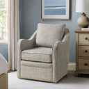 Brianne - Wide Seat Swivel Arm Chair - Gray Multi