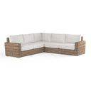 Havana - Sectional, With Self Welt - Canvas Flax / Dark Brown
