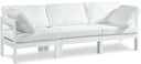 Nizuc - Outdoor Patio 3 Seat Modular Sofa With White Frame - Meridian Furniture - Stationary Sectionals- Elite Enclave Home