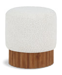 Veranda - Ottoman / Stool With Brown Base - Meridian Furniture - Stool Ottomans - Elite Enclave Home