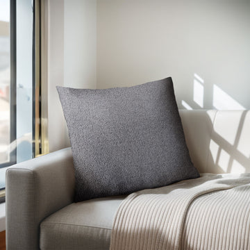 Scarlett - Solid Square Pillow - Dark Gray