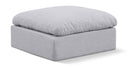 Indulge - Linen Ottoman - Meridian Furniture - Upholstered Ottomans - Elite Enclave Home