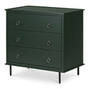Reagan - 3 Drawer Nightstand - Deep Green - Moe's Home Collection - Accent Nightstands - Elite Enclave Home