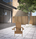 Heavy Duty Plastic Adirondack Chair - Light Brown
