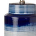 Ceramic Cylinder Table Lamps With White Drum Shade (Set of 2) - Blue And White