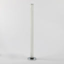 Column Floor Lamp With Clear Drum Shade - White - HomeRoots - Floor Lamps - Elite Enclave Home