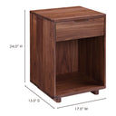 Osamu - Nightstand - Dark Brown - Moe's Home Collection - Accent Nightstands - Elite Enclave Home