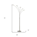 Five Light LED Arc Floor Lamp - Nickel - HomeRoots - Floor Lamps - Elite Enclave Home