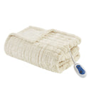 Zuri - Oversized Heated Throw - Ivory Texture - Beautyrest - Heated Throws - Elite Enclave Home