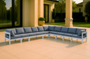 Nizuc - Outdoor Patio 10 Piece Modular Sectional With White Frame - Meridian Furniture - Stationary Sectionals- Elite Enclave Home