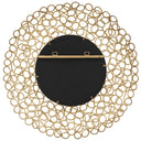 Swirl - Round Mirror - Gold