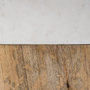 Block Table Or Desk Lamp - White Marble And Natural Wood
