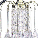 Metal Faux Crystal Chandelier Table Lamp - Black And Gold