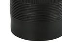 Cylinder Table Lamp With Ivory Drum Shade - Black - HomeRoots - Table Lamps - Elite Enclave Home