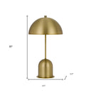 Metal Desk Table Lamp With Antiqued Brass Dome Shade - Antiqued Brass - HomeRoots - Table Lamps - Elite Enclave Home