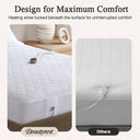 Cotton Blend - Heated Mattress Pad - White